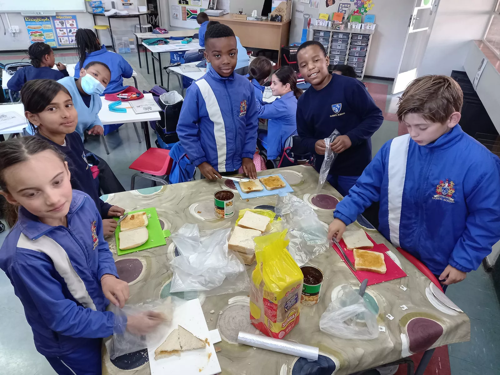 Sandwiches made with love by SAHETI Primary School pupils